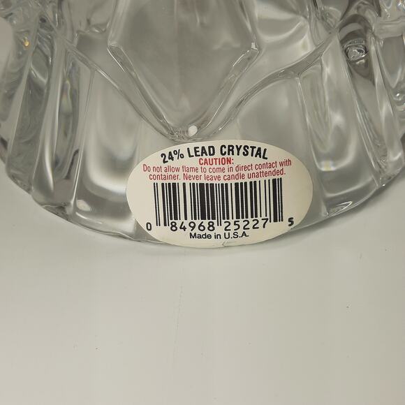 Vintage ST. GEORGE Holiday Elegance 24% Lead Crystal Angel Candlestick Holder - Picture 6 of 13